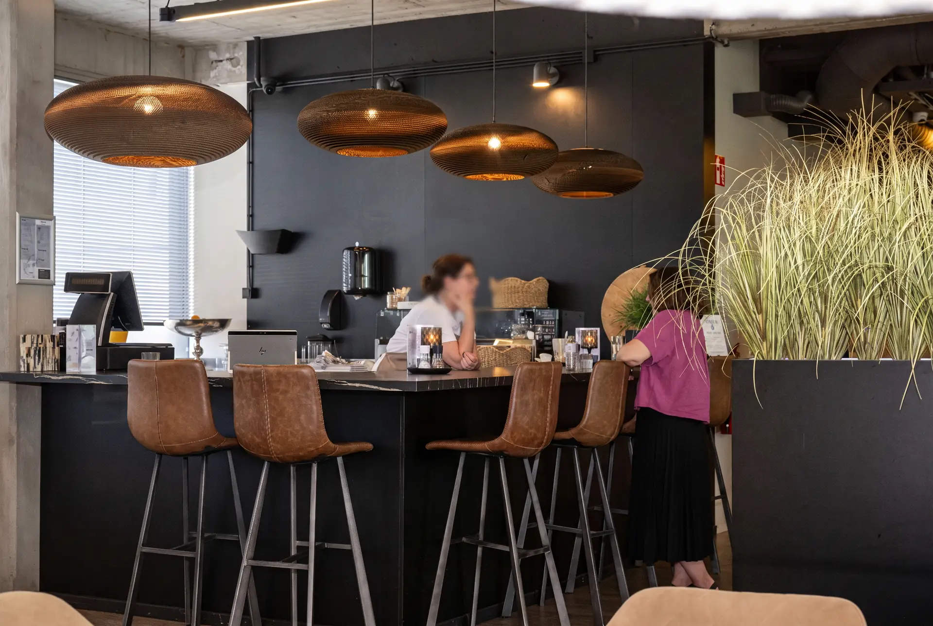 Koffiebar bij de flexwerkplekken
